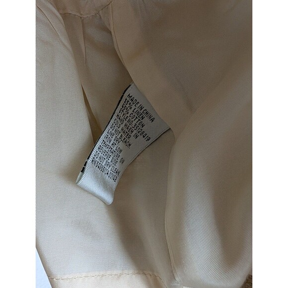 NYGARD Collection Women’s Blazer Sz 8 Jacket Lined Ruffles Beige Gold Linen 157 - Picture 4 of 5